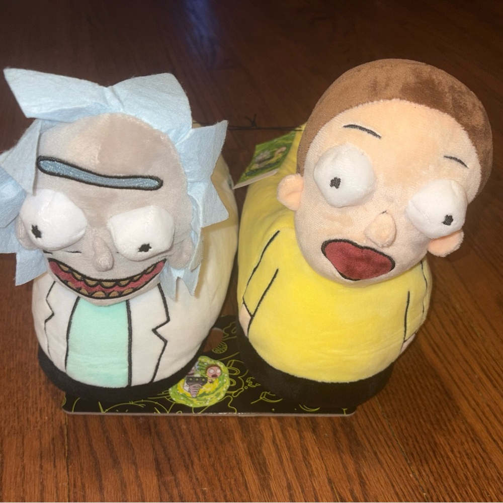 Rick & Morty Men's Plush Slippers Size 11. Adult Swim NWT